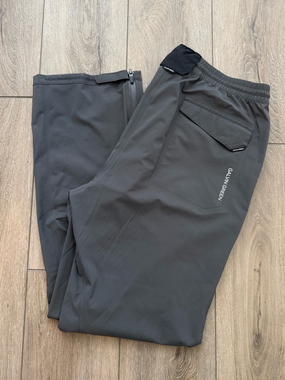 Galvin Green Rain Pants Mens M Gray GORE-TEX Paclite Golf Waterproof Breathable